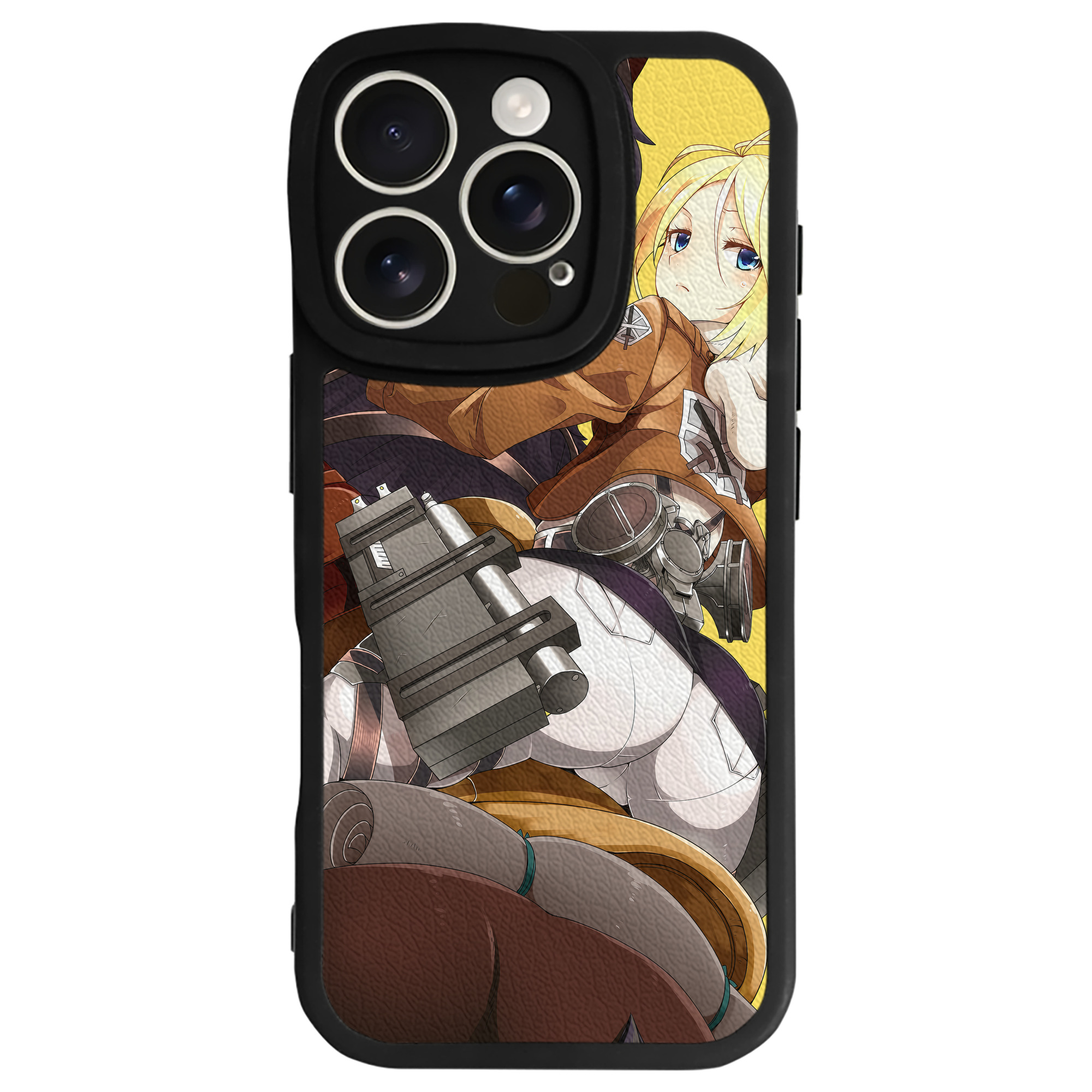 （画像用） 進撃の巨人 Attack on Titan 【iPhone 16シリーズ対応】シリコンスマホケース（レザー調） 材質：シリコン